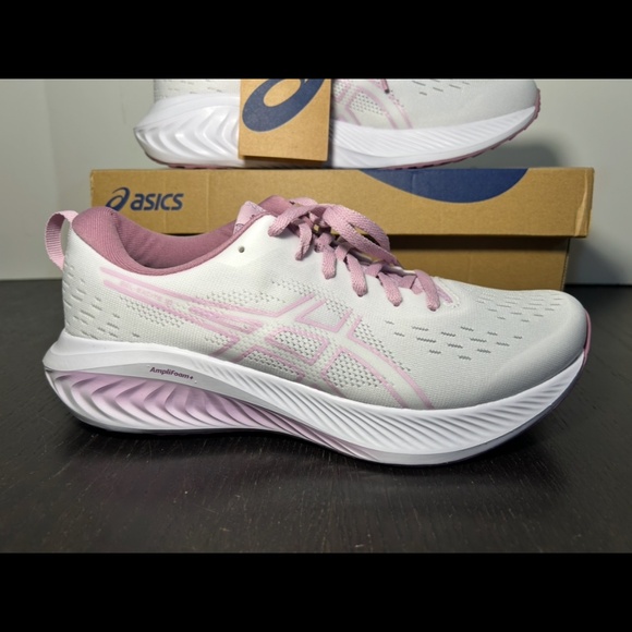 Asics Gel Excite 10 Running Shoes Sneakers White/Violet Womans 8.5 - Picture 1 of 16